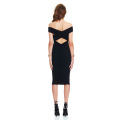 Stretch Slim Bodycon Keyhole Revealed Waist Back Dresses